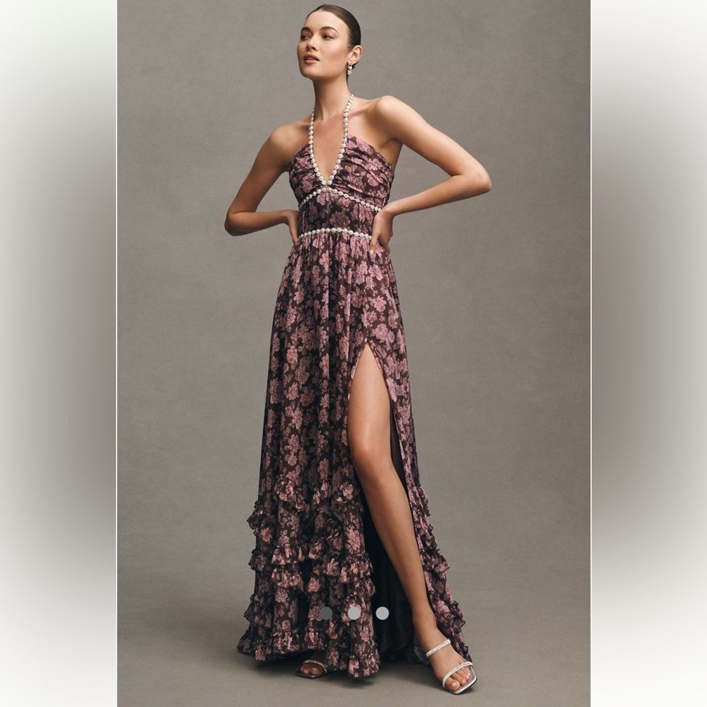 V. Chapman Scarlette Halter
Embellished Corset Organza Dress